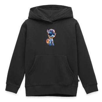 Pony Riding Pony Foal Rider Ponies Riding Pony Farm - Kids Premium Organic Hoodie - black - Front - AI Model Kid Male (0cm)