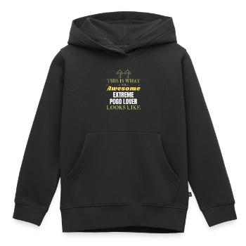 So sieht ein toller Extreme-Pogo-Liebhaber aus l - Kinder Premium Organic Hoodie - Schwarz - Vorne - AI Model Kid Male (0cm)