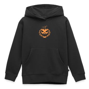 Citrouille - Sweat Premium à capuche enfant bio - noir - Devant - AI Model Kid Male (0cm)