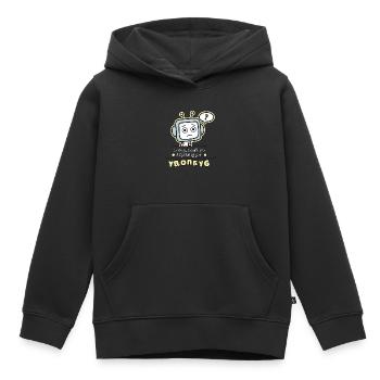 SORRY - Kids Premium Organic Hoodie - black - Front - AI Model Kid Male (0cm)