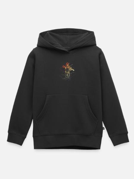 Vintage Violinenspieler Zeichnung - Kinder Premium Organic Hoodie - Schwarz