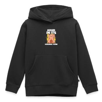 ADHD In Its Original Form Creative - Kids Premium Organic Hoodie - black - Front - AI Model Kid Male (0cm)