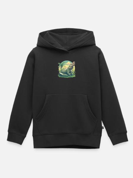 Krokodile Krokodil - Kinder Premium Organic Hoodie - Schwarz
