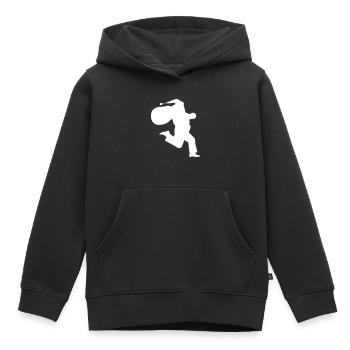 Santa Claus is running - Kinder Premium Organic Hoodie - Schwarz - Vorne - AI Model Kid Male (0cm)