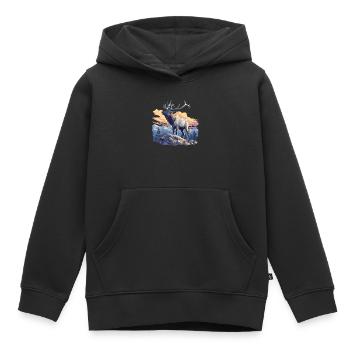 Elche Elch - Kinder Premium Organic Hoodie - Schwarz - Vorne - AI Model Kid Male (0cm)