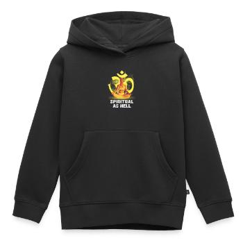 Spiritualité : Om Meditation Art - Sweat Premium à capuche enfant bio - noir - Devant - AI Model Kid Male (0cm)