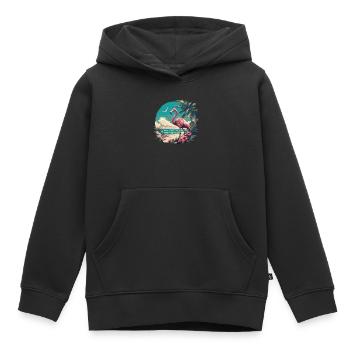 Flamingos Flamingo - Kids Premium Organic Hoodie - black - Front - AI Model Kid Male (0cm)