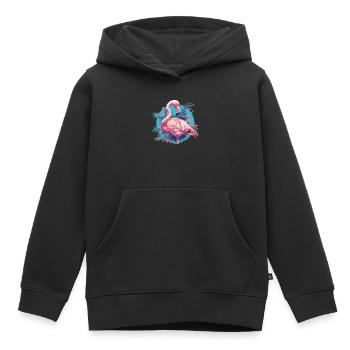 Flamingos Flamingo - Kids Premium Organic Hoodie - black - Front - AI Model Kid Male (0cm)
