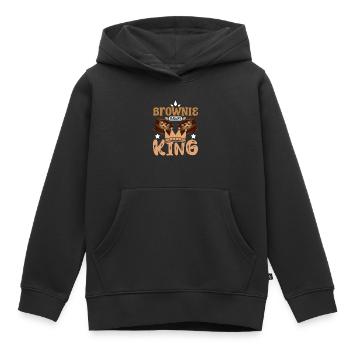 Roi de la fabrication des brownies - Sweat Premium à capuche enfant bio - noir - Devant - AI Model Kid Male (0cm)
