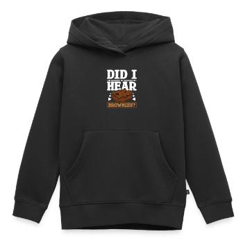Ai-je entendu des brownies - Sweat Premium à capuche enfant bio - noir - Devant - AI Model Kid Male (0cm)