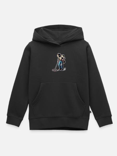 Sondeln Metalldetektor - Kinder Premium Organic Hoodie - Schwarz