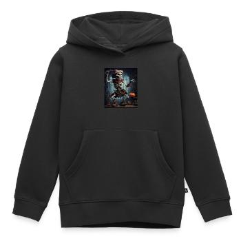 Troll-Vogelscheuche in einem Spukhaus, Halloween - Kinder Premium Organic Hoodie - Schwarz - Vorne - AI Model Kid Male (0cm)