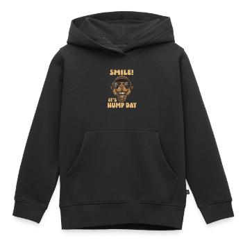 Lächeln! Es Ist Mittwoch, Kamel Mit Sonnenbrille - Kinder Premium Organic Hoodie - Schwarz - Vorne - AI Model Kid Male (0cm)