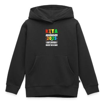 Kita Abgänger 2025 Legende Verlässt das Gelände - Kinder Premium Organic Hoodie - Schwarz - Vorne - AI Model Kid Male (0cm)