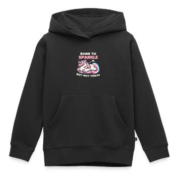Geboren, um zu funkeln, aber nicht heute Einhorn Lustig - Kinder Premium Organic Hoodie - Schwarz - Vorne - AI Model Kid Male (0cm)