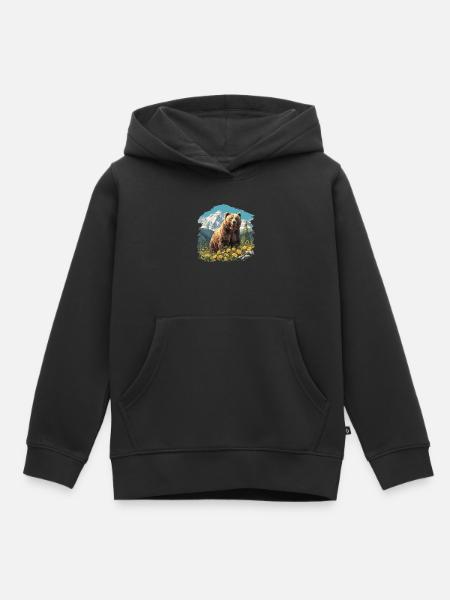 Grizzlybären Grizzlybär - Kinder Premium Organic Hoodie - Schwarz