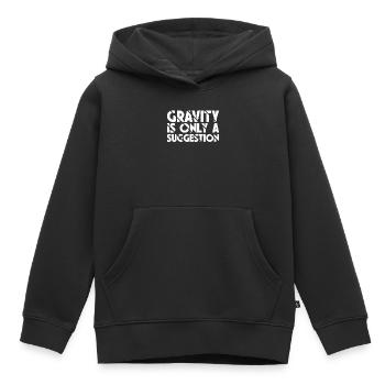 Schwerkraft Ist Nur Ein Vorschlag Boulderer - Kinder Premium Organic Hoodie - Schwarz - Vorne - AI Model Kid Male (0cm)