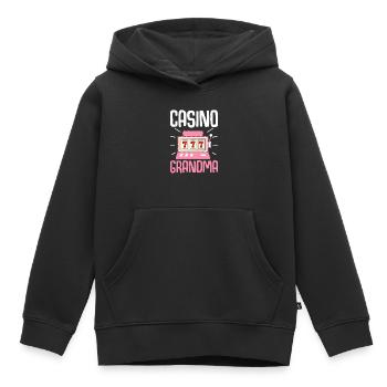 Casino Granny Slot Machine Casino Lover - Kids Premium Organic Hoodie - black - Front - AI Model Kid Male (0cm)