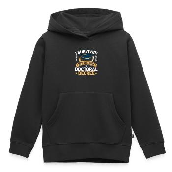Doktortitel überstanden Doktortitel - Kinder Premium Organic Hoodie - Schwarz - Vorne - AI Model Kid Male (0cm)