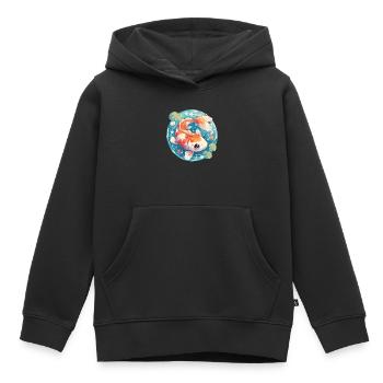 Koi Koi Carp - Kids Premium Organic Hoodie - black - Front - AI Model Kid Male (0cm)
