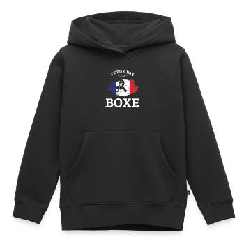 Boxen Ich kann nicht Boxen Boxen Frankreich - Kinder Premium Organic Hoodie - Schwarz - Vorne - AI Model Kid Male (0cm)