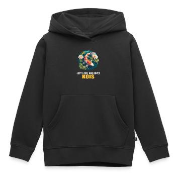 Koi Koi Carp - Kids Premium Organic Hoodie - black - Front - AI Model Kid Male (0cm)