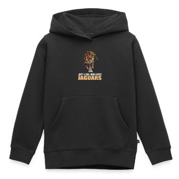 Jaguars Jaguar - Sweat Premium à capuche enfant bio - noir - Devant - AI Model Kid Male (0cm)