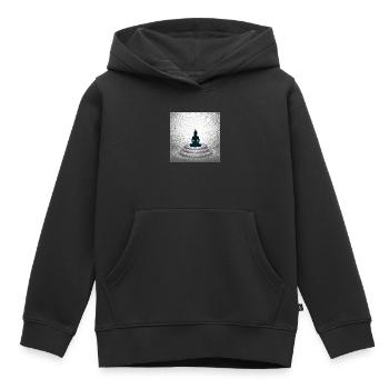 Meditierender Buddha Meditating Buddha - Kinder Premium Organic Hoodie - Schwarz - Vorne - AI Model Kid Male (0cm)