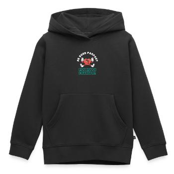 Je suis parfait pourquoi changer? - Sweat Premium à capuche enfant bio - noir - Devant - AI Model Kid Male (0cm)