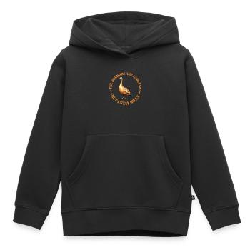 Die Schrecken Sind Endlos Aber Ich Bleibe Albern - Kinder Premium Organic Hoodie - Schwarz - Vorne - AI Model Kid Male (0cm)