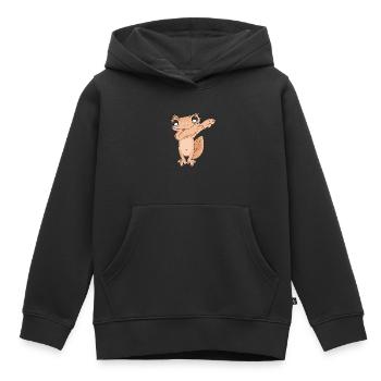 Dabbing crowned gecko - Kids Premium Organic Hoodie - black - Front - AI Model Kid Male (0cm)