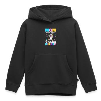 Mom of the Birthday Pirate Pirates Birthday Pirate - Kids Premium Organic Hoodie - black - Front - AI Model Kid Male (0cm)