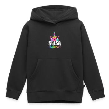 Salsa Queen Salsa Dancer Salsa Dance Illustration - Sweat Premium à capuche enfant bio - noir - Devant - AI Model Kid Male (0cm)