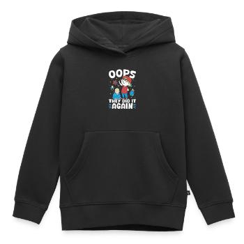 Nouveau bébé - ils l’ont encore fait frère - Sweat Premium à capuche enfant bio - noir - Devant - AI Model Kid Male (0cm)