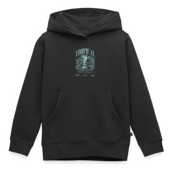 Grenouille arboricole aux yeux rouges Amphibien de la forêt tropicale - Sweat Premium à capuche enfant bio - noir - Devant - AI Model Kid Male (0cm)