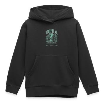 Grenouille arboricole aux yeux rouges Amphibien de la forêt tropicale - Sweat Premium à capuche enfant bio - noir - Devant - AI Model Kid Male (0cm)