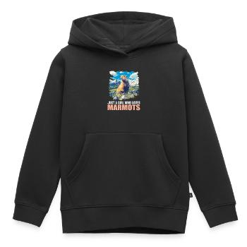 Murmeltiere Murmeltier - Kinder Premium Organic Hoodie - Schwarz - Vorne - AI Model Kid Male (0cm)