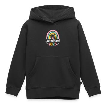 Schulkind 2025 Regenbogen Mädchen Einschulung 2025 - Kinder Premium Organic Hoodie - Schwarz - Vorne - AI Model Kid Male (0cm)