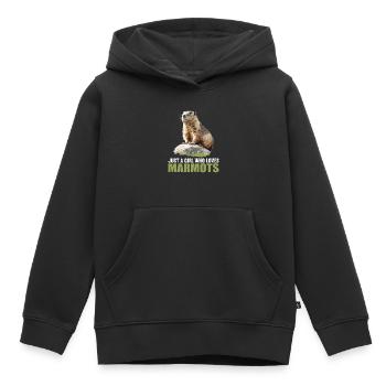 Murmeltiere Murmeltier - Kinder Premium Organic Hoodie - Schwarz - Vorne - AI Model Kid Male (0cm)