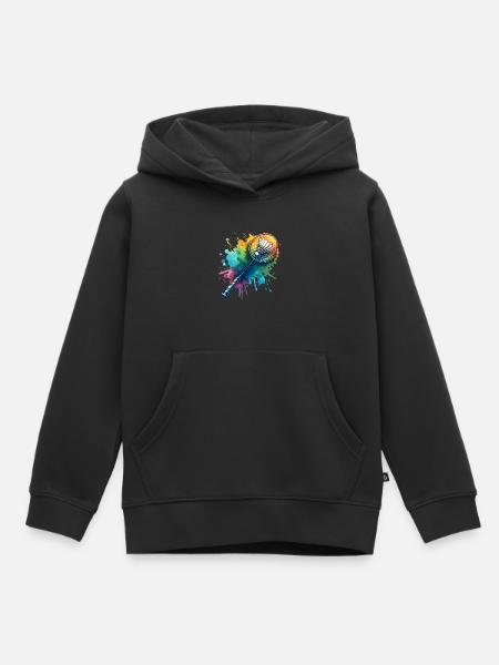 Badminton - Kinder Premium Organic Hoodie - Schwarz