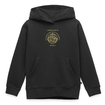 LE MÉTIER D’HORLOGER DE L’ÉTERNITÉ - Sweat Premium à capuche enfant bio - noir - Devant - AI Model Kid Male (0cm)