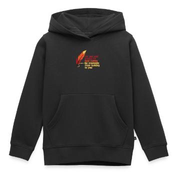 I'm Not Anti-Social Poetry Slam - Kids Premium Organic Hoodie - black - Front - AI Model Kid Male (0cm)
