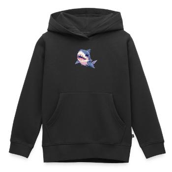 Weiße Haie Weißer Hai - Kinder Premium Organic Hoodie - Schwarz - Vorne - AI Model Kid Male (0cm)