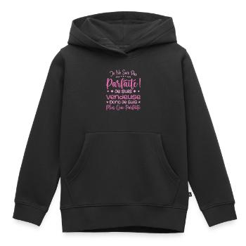 Eine mehr als perfekte Verkäuferin, ein Traumberuf - Kinder Premium Organic Hoodie - Schwarz - Vorne - AI Model Kid Male (0cm)