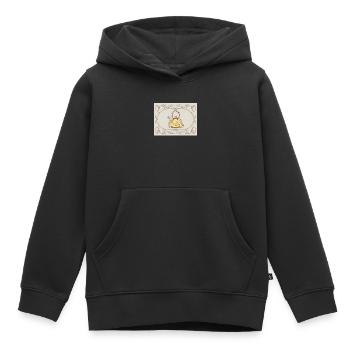 Théière Florale Vintage Illustration Flora Vintage - Sweat Premium à capuche enfant bio - noir - Devant - AI Model Kid Male (0cm)