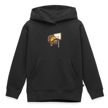 Taco Basketball Tacos - Sweat Premium à capuche enfant bio - noir - Devant - AI Model Kid Male (0cm)