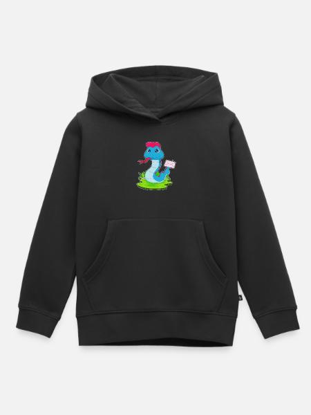 Schlange Brief - Kinder Premium Organic Hoodie - Schwarz