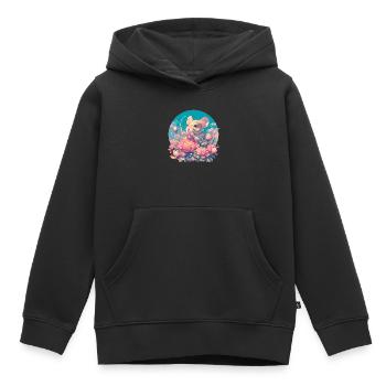 Souris Souris - Sweat Premium à capuche enfant bio - noir - Devant - AI Model Kid Male (0cm)