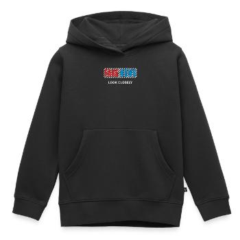 FAUSSES NOUVELLES - Sweat Premium à capuche enfant bio - noir - Devant - AI Model Kid Male (0cm)