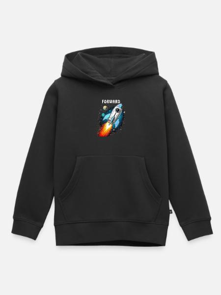RAKETE MARS FORWARD - Kinder Premium Organic Hoodie - Schwarz